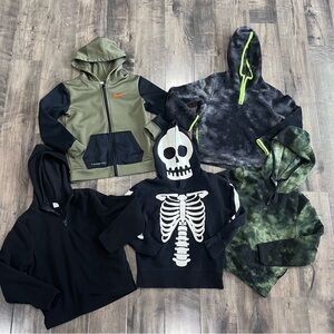 Boys lot of 5 hoodies- size 5 XS Old navy, H & M, Nike
